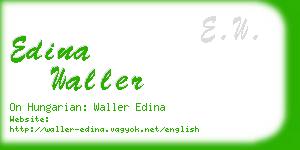edina waller business card
